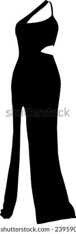 silhouette of a person in a dress