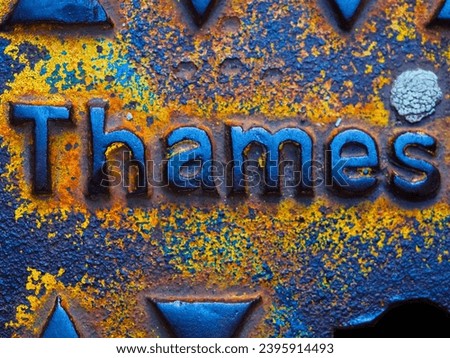 iron thames word with colourful background