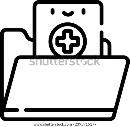 medical history icon, out line vector icon Web icon simple thin line vector icon