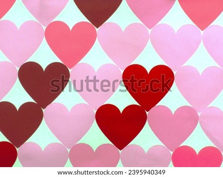 Valentine's Day designs and pictures conveying love. 