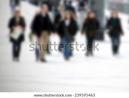Commuters background, intentionally blurred post production.