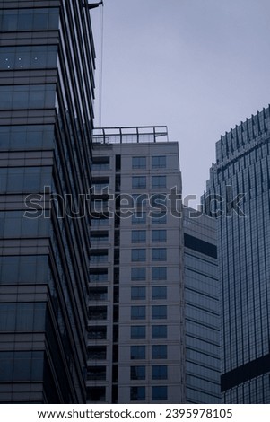 Different types of windows on skyscrapers in Jakarta