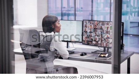 Watching multiple computer monitors in an office for e-learning banner