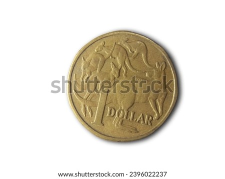 1 dollar coin Australian currency.