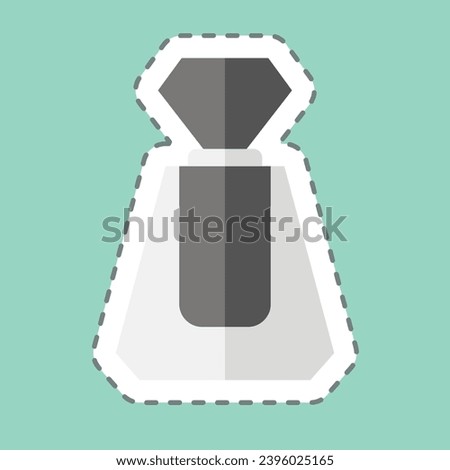 Sticker line cut Perfume. related to Cosmetic symbol. simple design editable. simple illustration