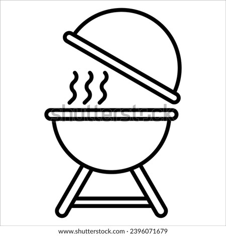 BBQ grill, Simple Party-Related Vector Line Icon