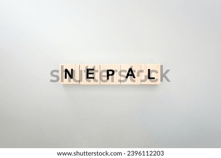 top view wooden blocks nepal