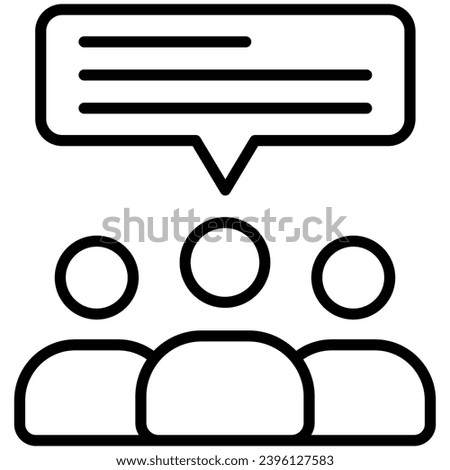 Team Communication icon line vector illustration