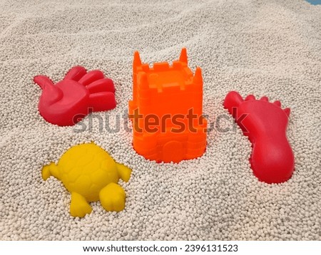 Sand castle toys are popular with children