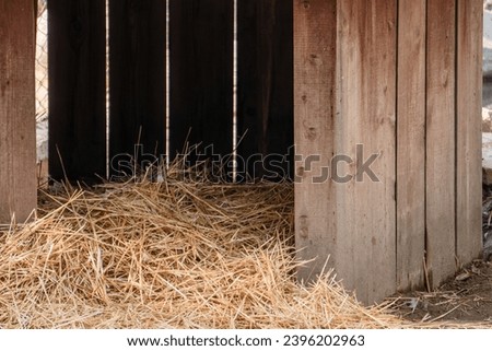 A picture of the straw inside the bird cage.