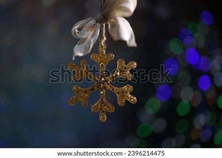 Snowflake figurine on a Christmas tree