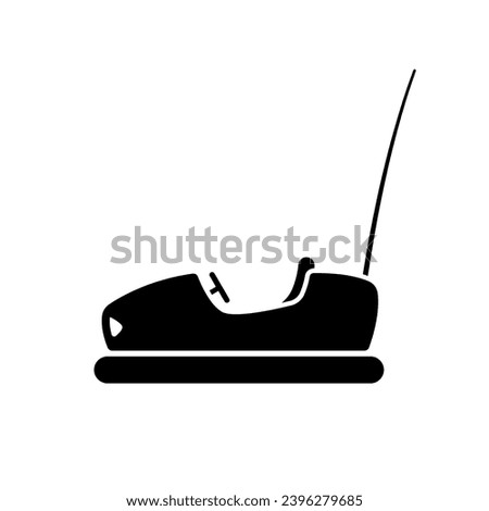 Car icon. Autodrome, attraction. Black silhouette. Side view. Vector simple flat graphic illustration. Isolated object on a white background. Isolate. Royalty-Free Stock Photo #2396279685
