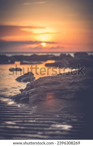 sunset over the rockpools at Fannie Bay