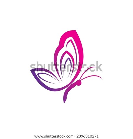 Beautiful butterfly logo and symbol template vector icon illustration