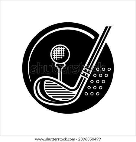 Golf Icon, Golf Stick Ball Icon, Sport Icon Vector Art Illustration