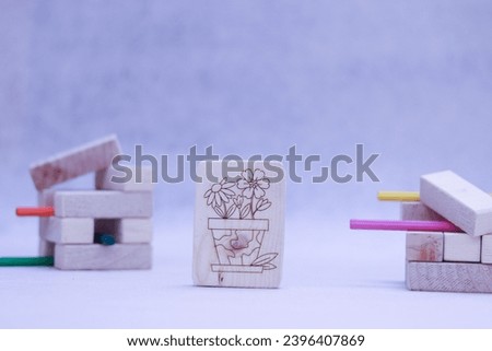 Wooden Coloring Blocks Product Photography