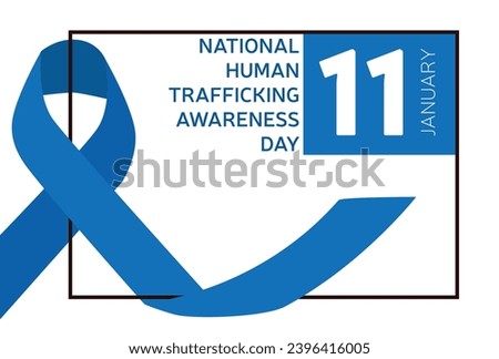 National Human Trafficking Awareness Day lettering. Handwriting text Opposite Day calligraphy banner. Hand drawn vector art.