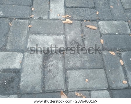 New photo or abstract background image of arranged bricks outdoors 