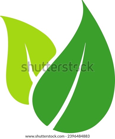 Logo green leaf ecology nature element vector.
