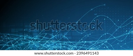 Neural network concept. Connected cells with links. High technology process. Abstract futuristic background. Handmade Vector. Royalty-Free Stock Photo #2396491143