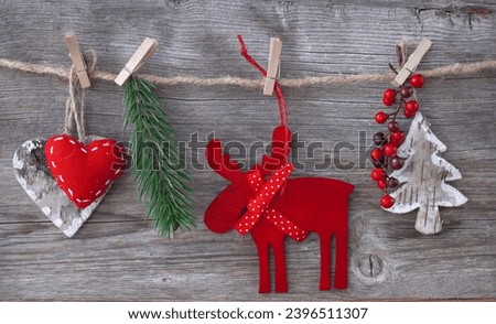 Close-up of Christmas Decorations Hanging