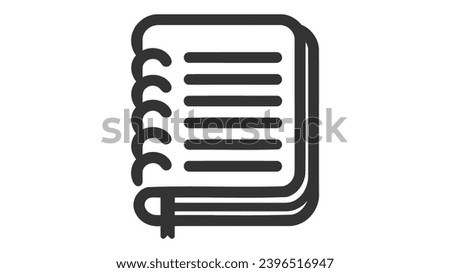 Notepad line icon. Notebook linear style sign for mobile concept and web design. Diary Book outline vector icon. Symbol, logo illustration. Vector graphics