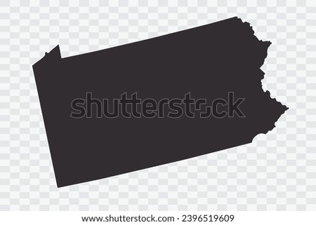 PENNSYLVANIA Map iron Color on White Background quality files Png