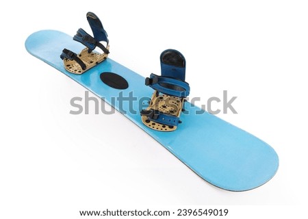 Snowboard isolated on white background, snow board extreme sport ski equipment.