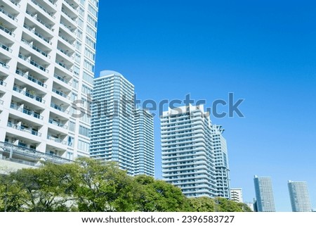 Tower apartment and blue sky