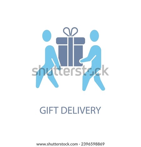 gift delivery concept line icon. Simple element illustration. gift delivery concept outline symbol design.