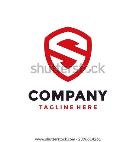 Simple Initial Letter S Shield logo design vector for your business Safe Strong Secret Smart Secure Label Emblem Badge logo design vector illustration