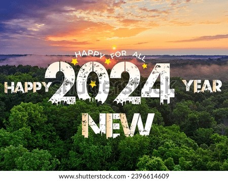 Happy new year (2024) logo design