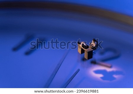 A business model working on a clock