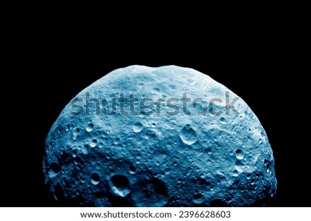 Asteroid on a dark background. Elements of this image furnished by NASA. High quality photo