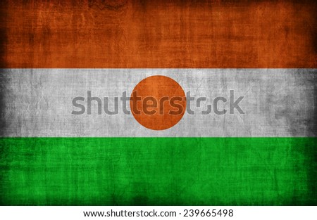 Niger flag pattern,retro vintage style