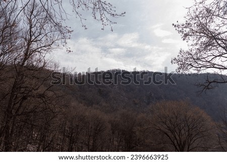 I love the look of the ridge in this picture. The hills seen through the branches of the woods. The colors of the Fall foliage looking really pretty here.