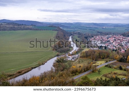 Visit to the beautiful Werra Valley near Creuzburg on an autumn day - Thuringia - Germany