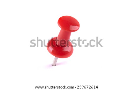 Red Push Pin Royalty-Free Stock Photo #239672614