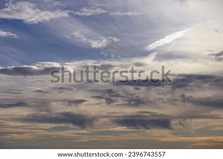 Clouds at sunset in Liguria, Italy 