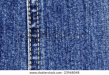 close-up of the blue jeans cloth