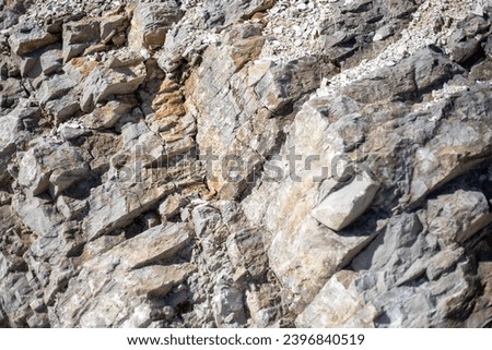 Rocky background. Natural design. Harsh environment. Royalty-Free Stock Photo #2396840519
