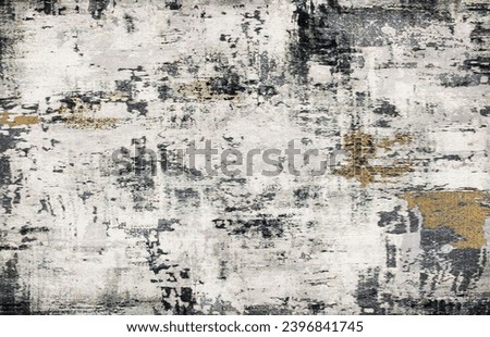 Abstract art background. Wallpaper design with brush and golden art. Blue, pink, black, orange watercolor illustration for prints, wall art, covers and invitation cards.