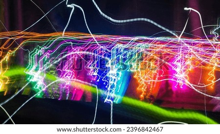 The light photography in slow shutter speed. The shaking hands creates a beautiful creative picture. 