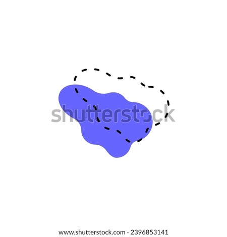 set of purple hand drawn blobs modern