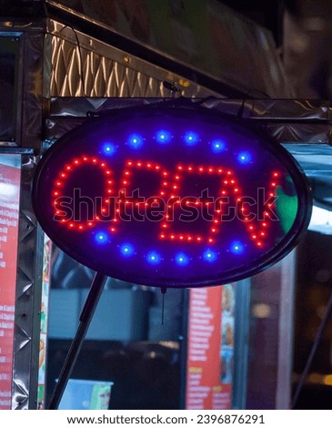 Open sign in New York City