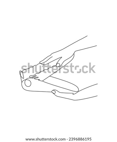 Line art illustration, two hand , clip art, print file, victor drawing
