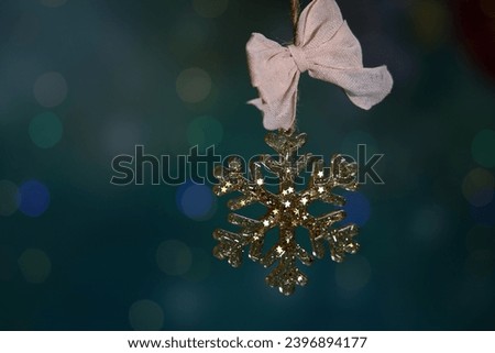 Snowflake figurine on a Christmas tree