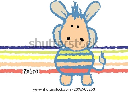colorful zebra posing with style
