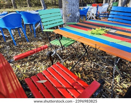 Picnic Spot in a City Recreation Area. Utilizing Recyclable Materials and a Diverse, Attractive Color Palette.