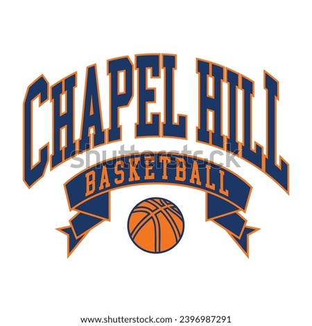 Chapel Hill typography design vector, usa state shirt design vector. Jersey design vector, T-shirt design for usa 
